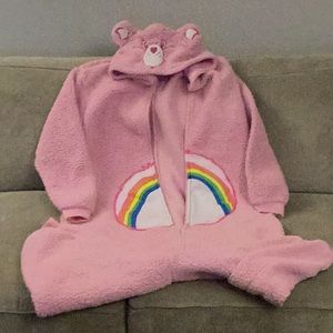 Care Bears, Rainbow Heart Bear onesie - with hoodie, tail, and heart on back